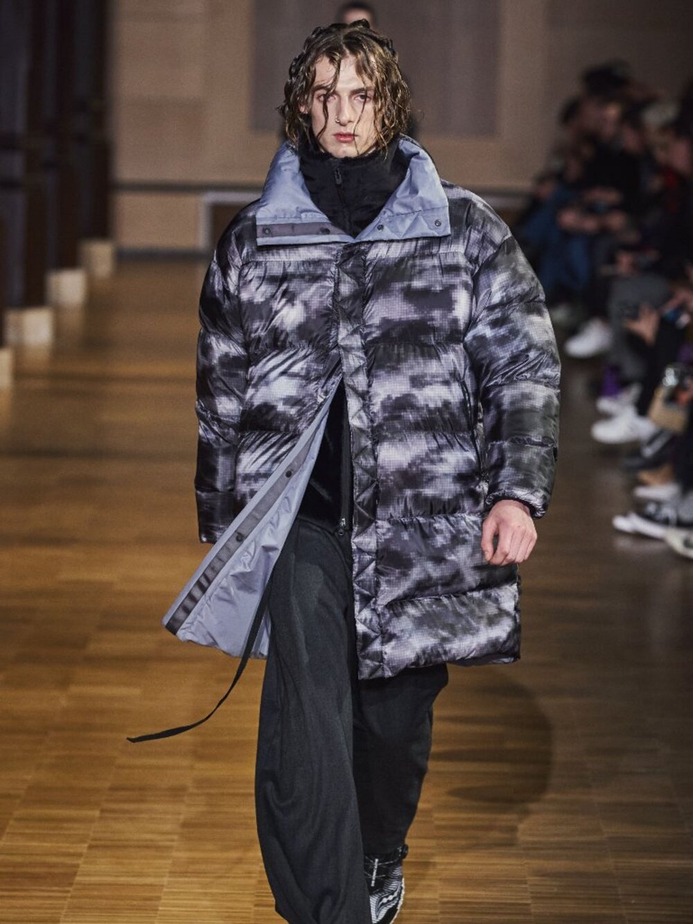 White Mountaineering 2020AW Runway Paneled Fleece Jacket